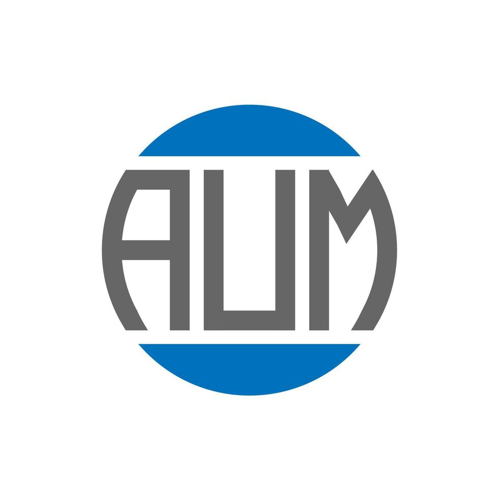 aum brev logotyp design på vit bakgrund. aum kreativ initialer cirkel logotyp begrepp. aum brev design. vektor