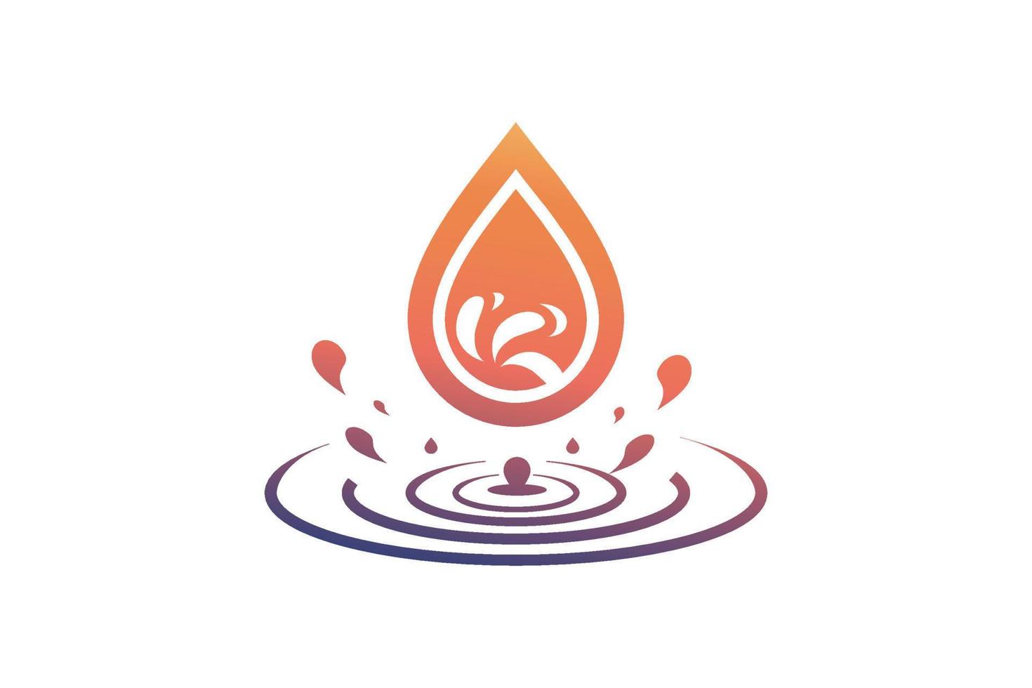 Wassertropfen-Symbol für App oder Website vektor