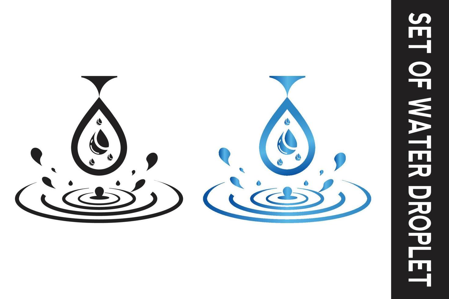 Wassertropfen-Symbol für App oder Website vektor