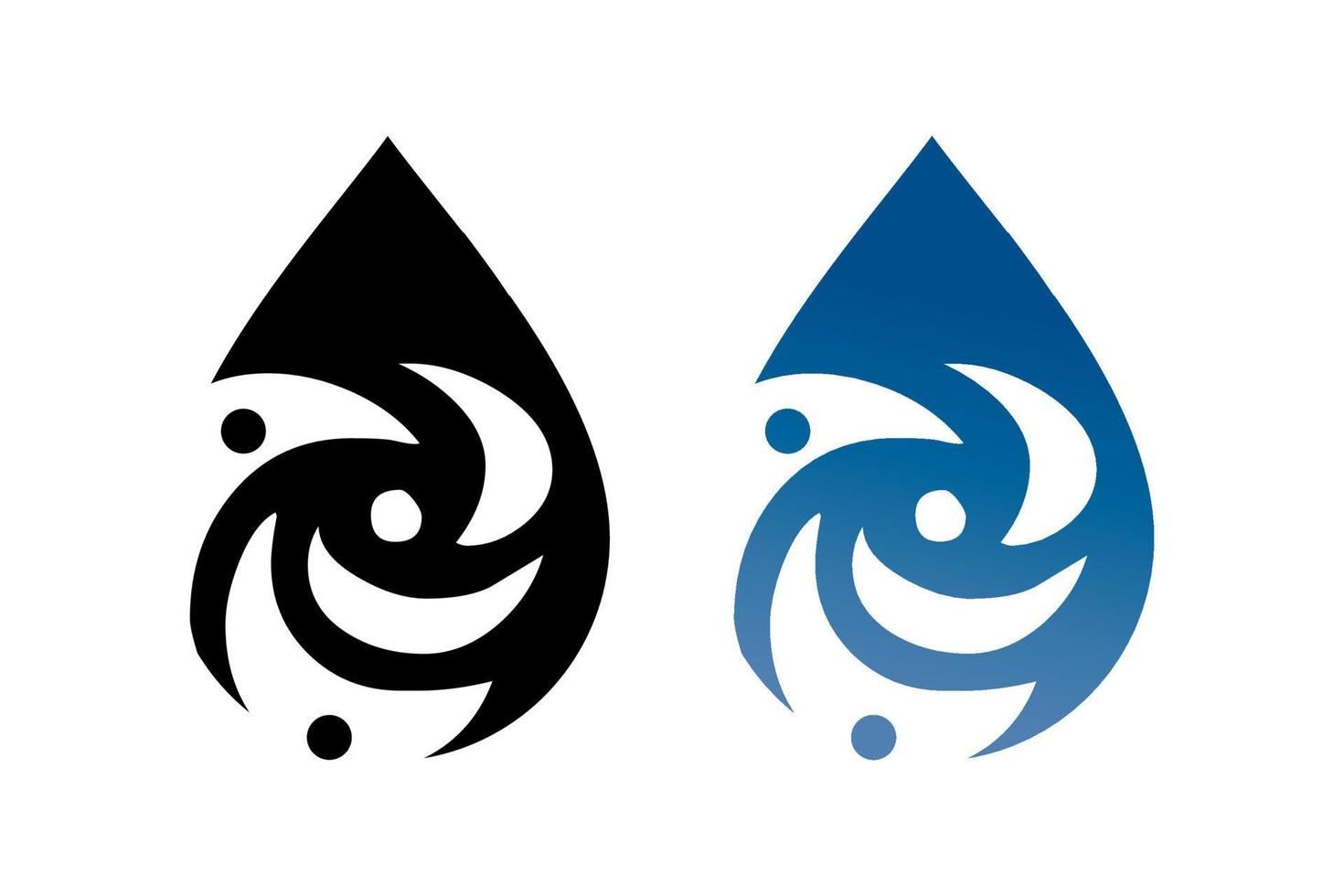 Symbol für Wasserwelle. Wassertropfen Zeichen. Vektorillustrationselemente vektor