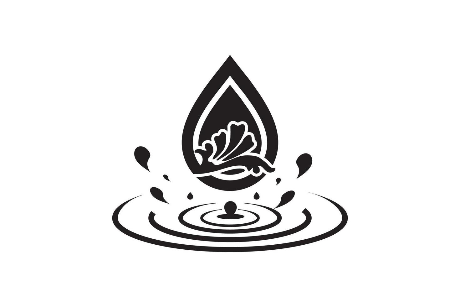 Symbol für natürliches Wasser. Wassertropfen Zeichen. Vektorillustrationselemente vektor