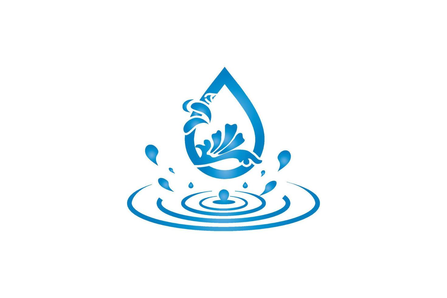 Symbol für natürliches Wasser. Wassertropfen Zeichen. Vektorillustrationselemente vektor