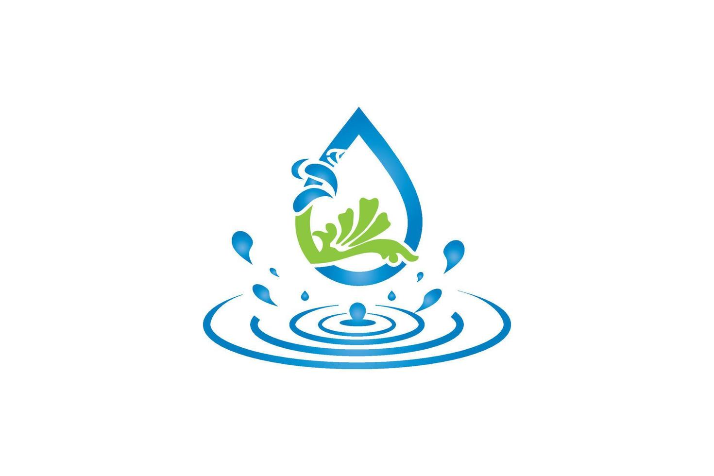 Symbol für natürliches Wasser. Wassertropfen Zeichen. Vektorillustrationselemente vektor