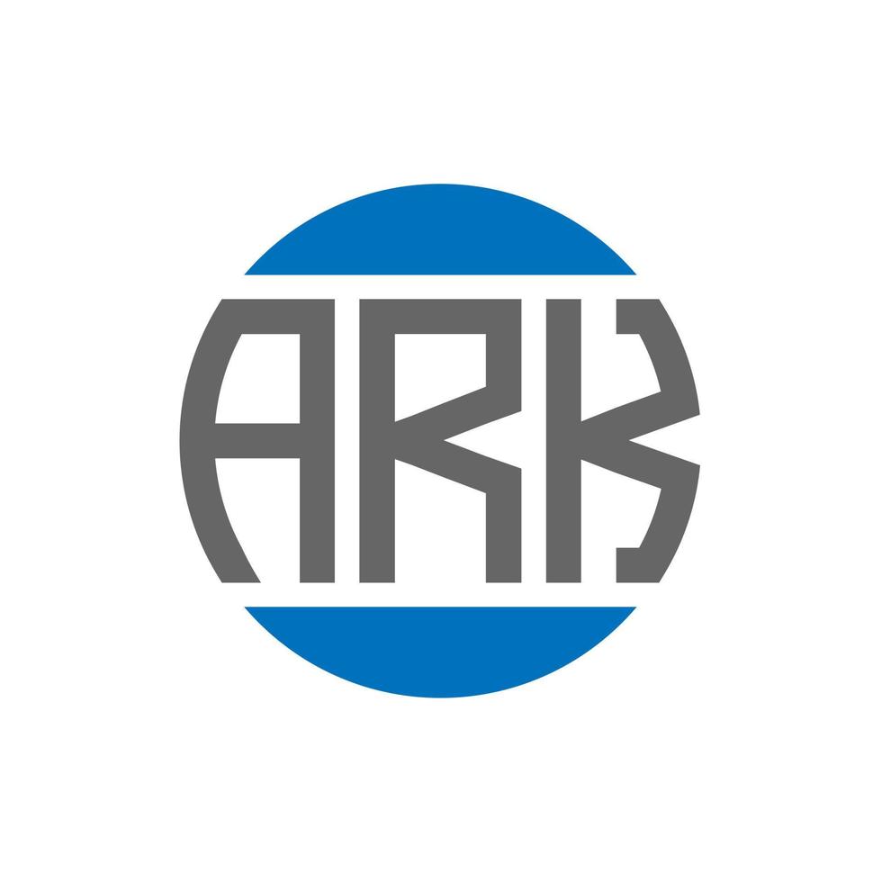 ark brev logotyp design på vit bakgrund. ark kreativ initialer cirkel logotyp begrepp. ark brev design. vektor