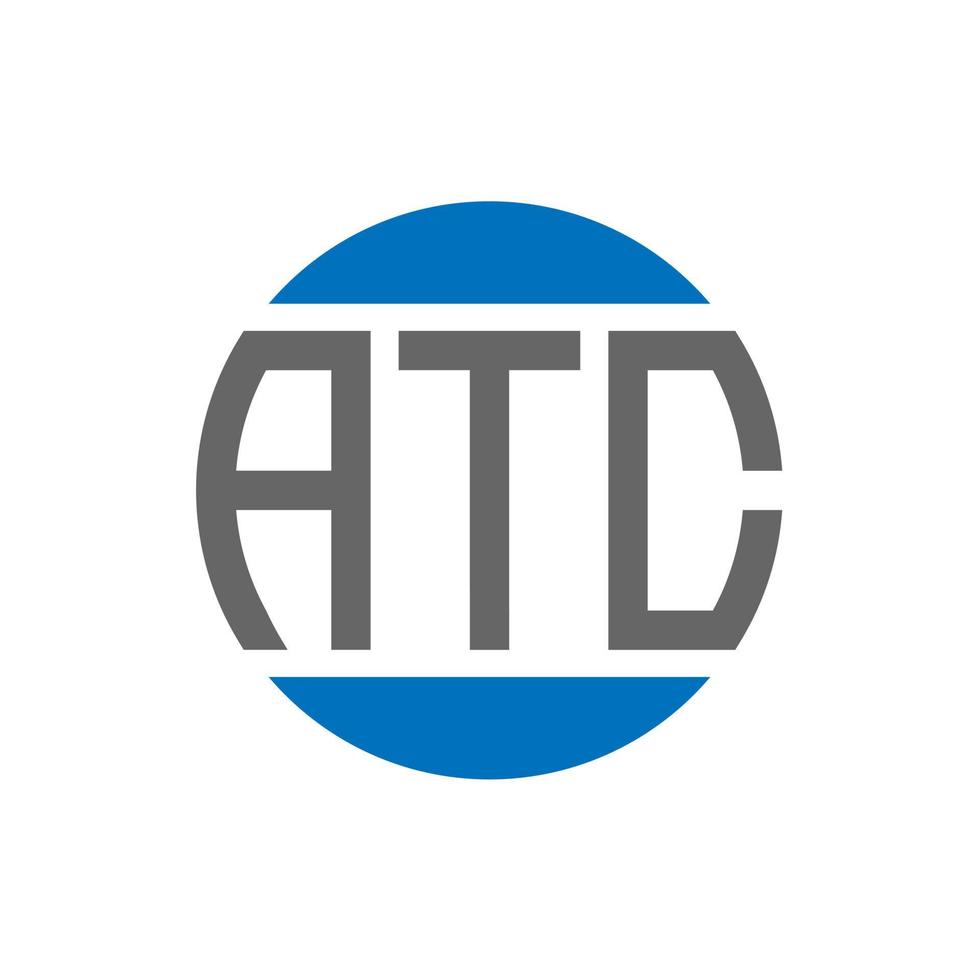 atc brev logotyp design på vit bakgrund. atc kreativ initialer cirkel logotyp begrepp. atc brev design. vektor