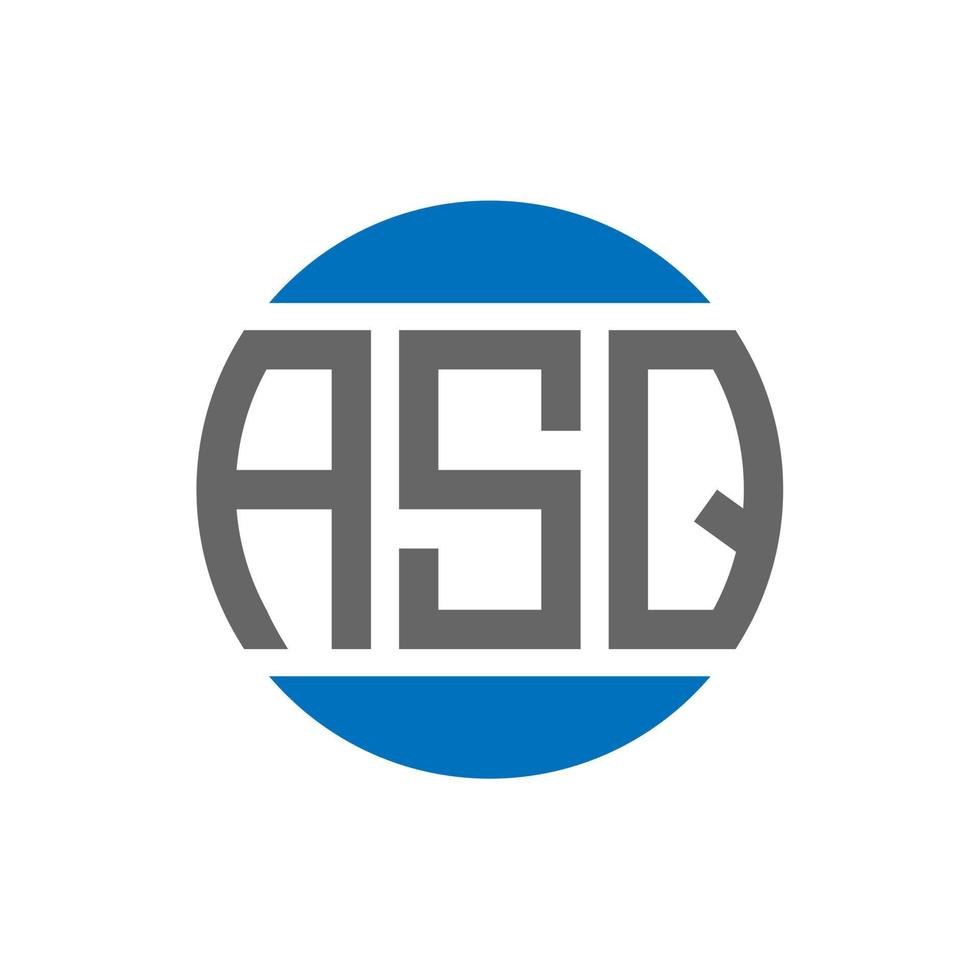 asq-Buchstaben-Logo-Design auf weißem Hintergrund. asq kreative Initialen Kreis-Logo-Konzept. asq Briefgestaltung. vektor