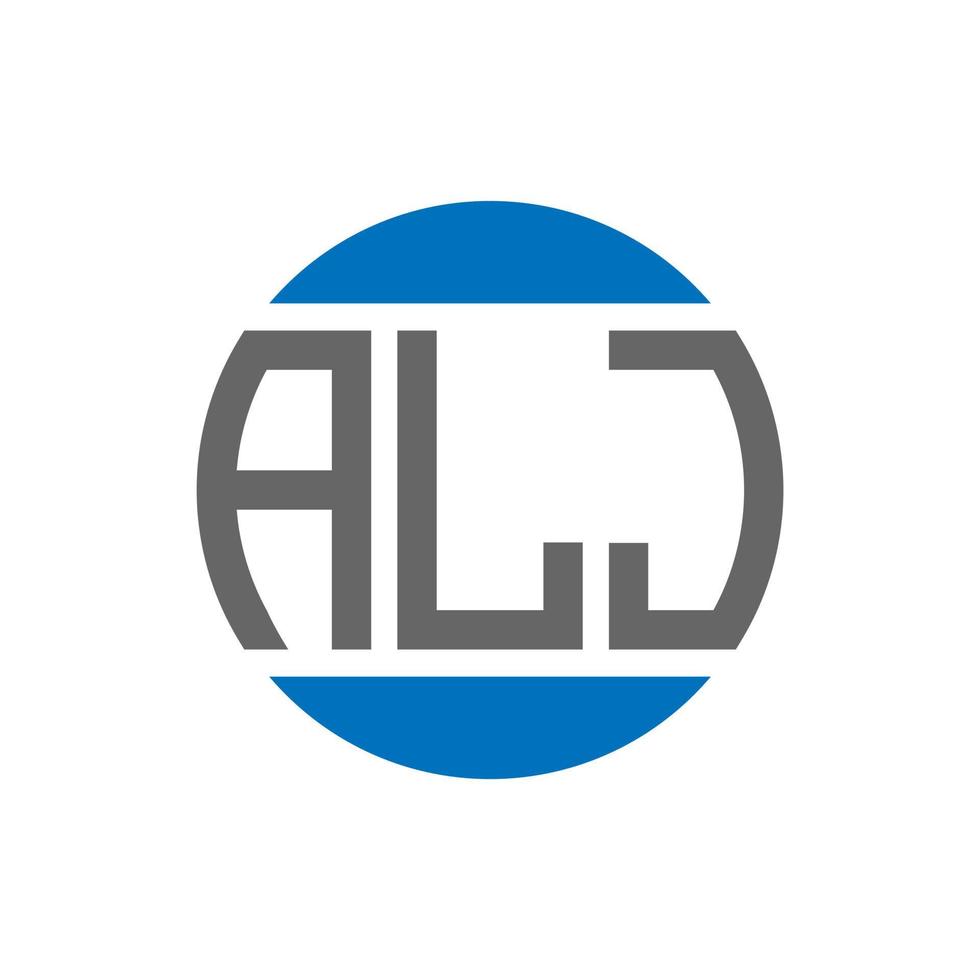 alj-Buchstaben-Logo-Design auf weißem Hintergrund. alj kreative initialen kreis logokonzept. alj Briefgestaltung. vektor