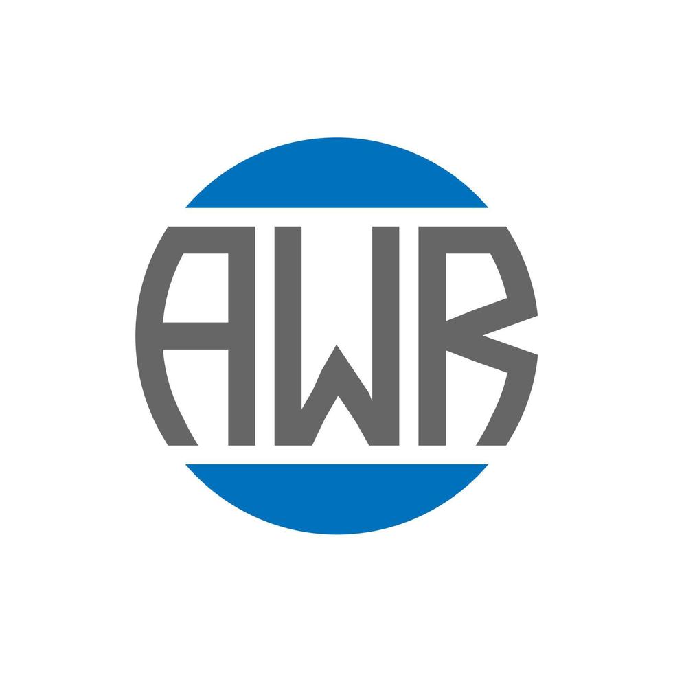 awr-Buchstaben-Logo-Design auf weißem Hintergrund. awr creative initials circle logo-konzept. awr Briefgestaltung. vektor