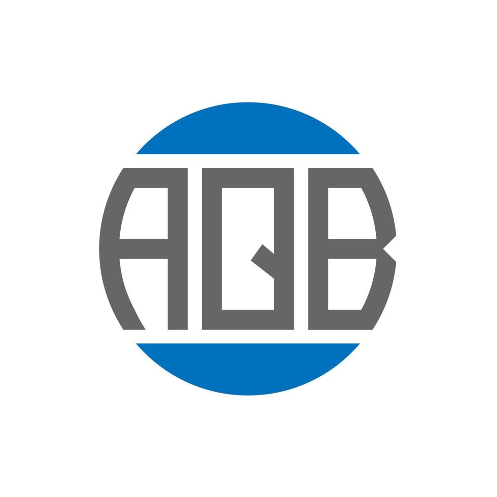 aqb-Buchstaben-Logo-Design auf weißem Hintergrund. aqb creative initials circle logo-konzept. aqb Briefgestaltung. vektor