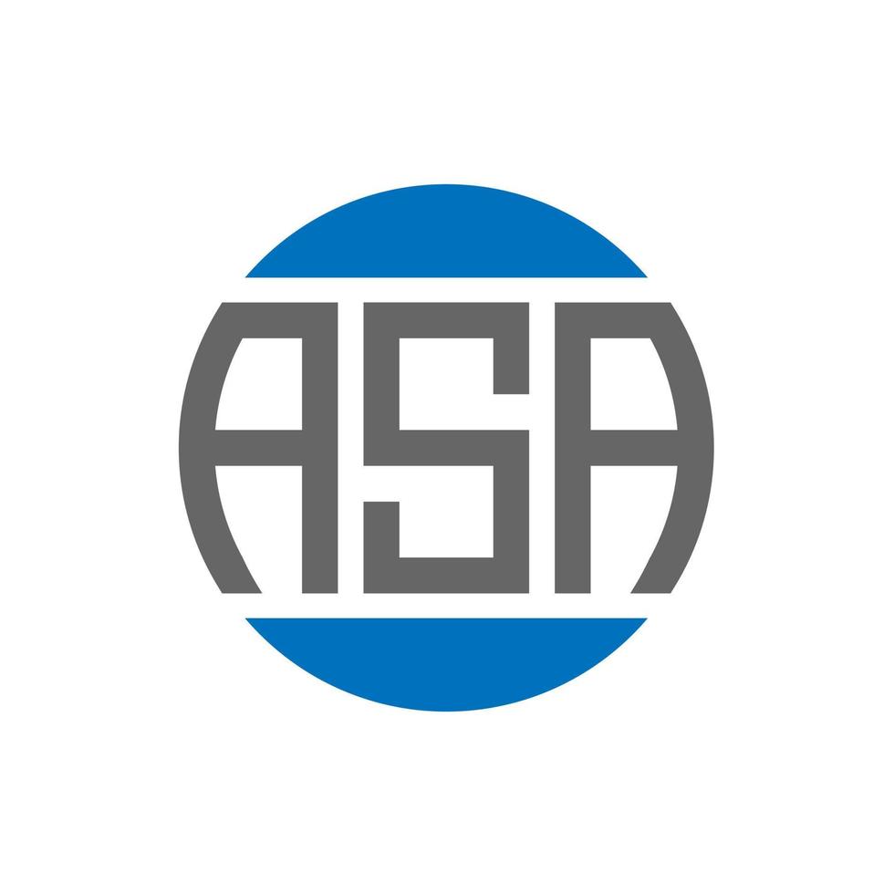 ASA-Brief-Logo-Design auf weißem Hintergrund. asa kreative Initialen Kreis-Logo-Konzept. als Briefgestaltung. vektor