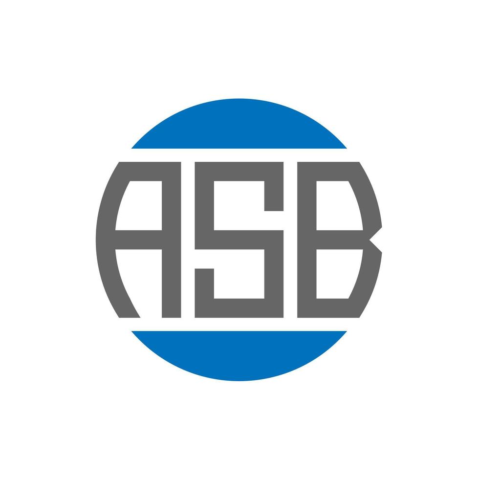 asb-Buchstaben-Logo-Design auf weißem Hintergrund. asb kreative Initialen Kreis-Logo-Konzept. asb Briefgestaltung. vektor