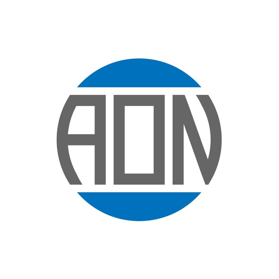 aon-Brief-Logo-Design auf weißem Hintergrund. aon creative initials circle logo-konzept. aon Briefgestaltung. vektor