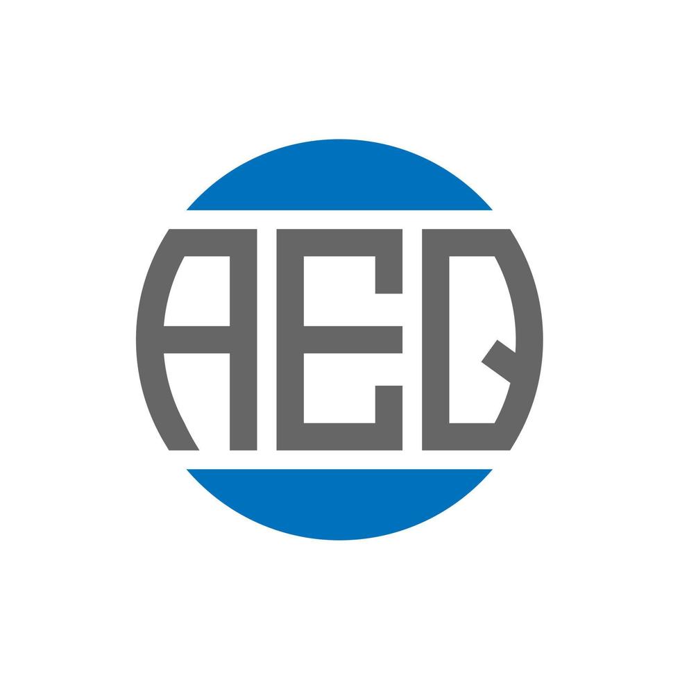 aeq-Buchstaben-Logo-Design auf weißem Hintergrund. aeq kreative Initialen Kreis Logo-Konzept. aeq Briefgestaltung. vektor