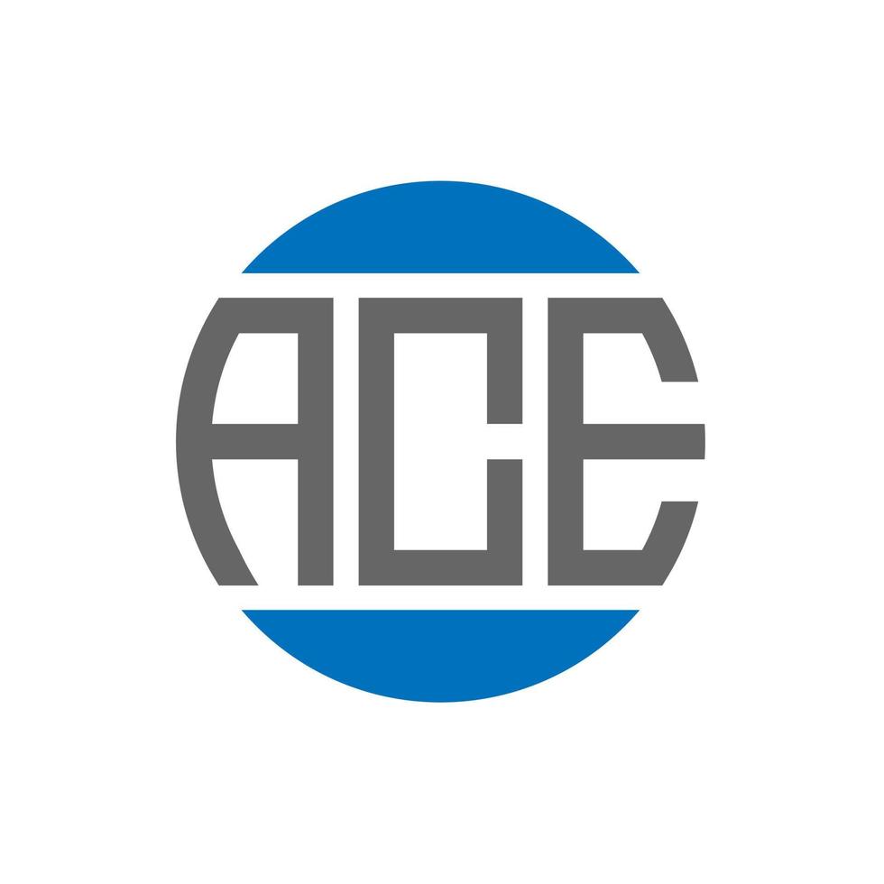 Ace-Brief-Logo-Design auf weißem Hintergrund. Ace kreative Initialen Kreis Logo-Konzept. Ass-Buchstaben-Design. vektor