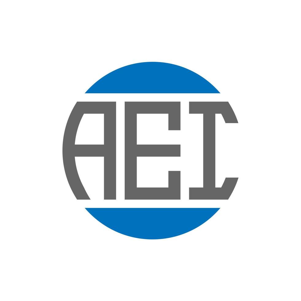 aei-Brief-Logo-Design auf weißem Hintergrund. aei kreative Initialen Kreis Logo-Konzept. aei Briefgestaltung. vektor