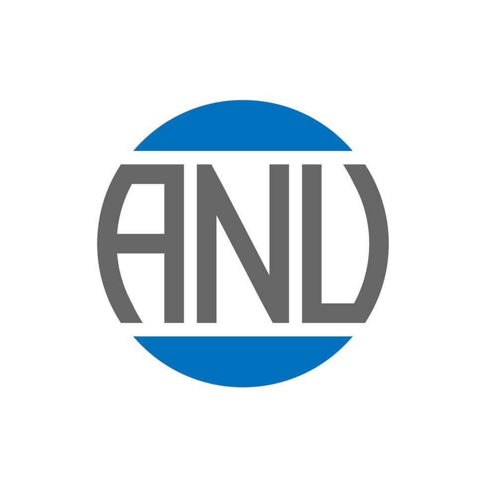 Anu-Brief-Logo-Design auf weißem Hintergrund. anu kreative Initialen Kreis Logo-Konzept. Anu-Buchstaben-Design. vektor