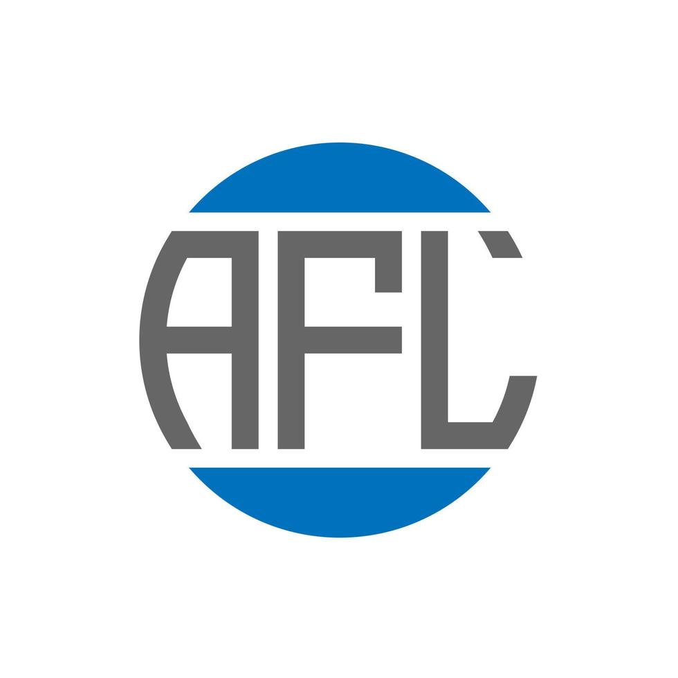 afl-Brief-Logo-Design auf weißem Hintergrund. afl kreative Initialen Kreis-Logo-Konzept. afl Briefgestaltung. vektor