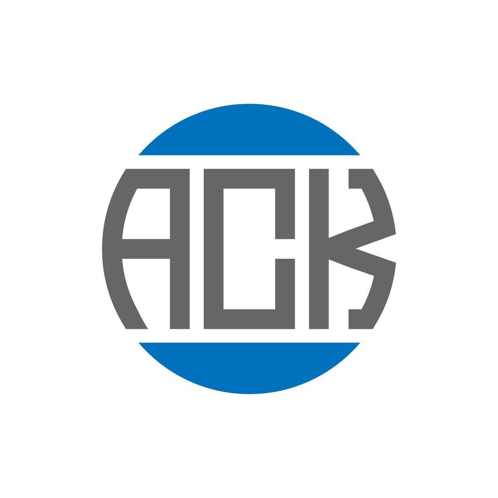 ack brev logotyp design på vit bakgrund. ack kreativ initialer cirkel logotyp begrepp. ack brev design. vektor