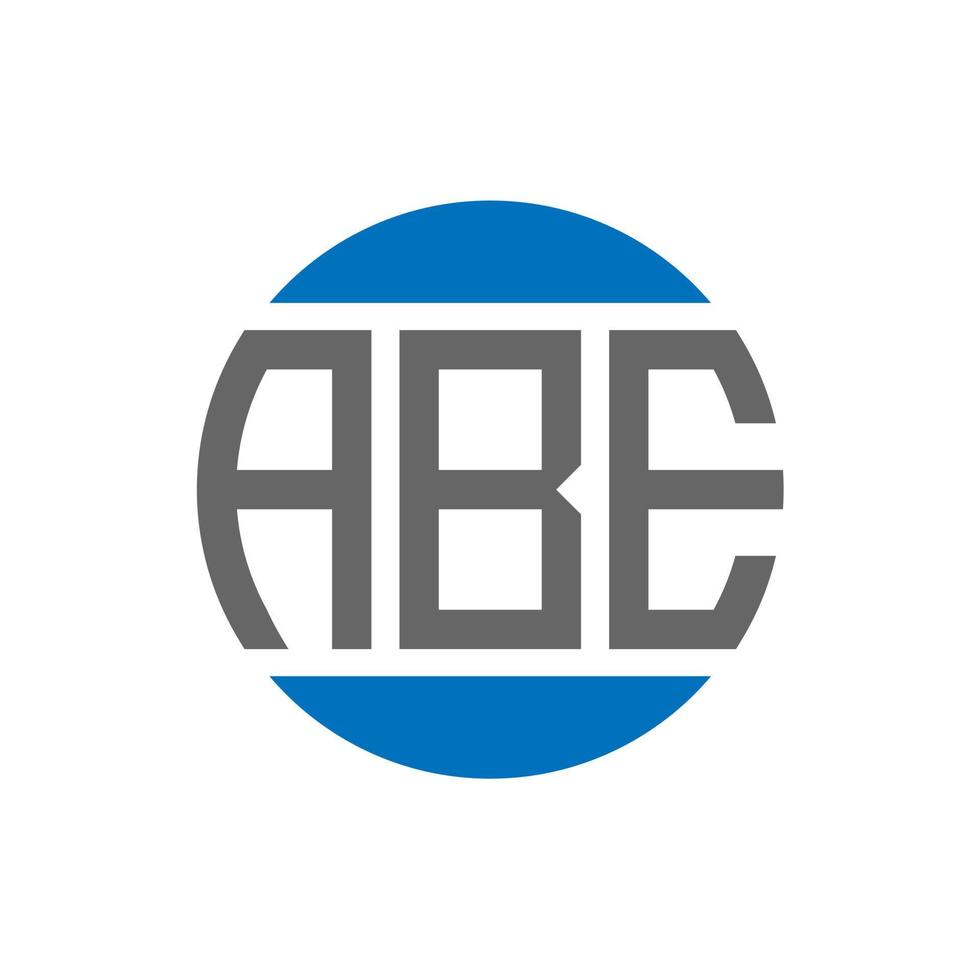 Abe-Brief-Logo-Design auf weißem Hintergrund. abe creative initials circle logo-konzept. Abe Briefgestaltung. vektor