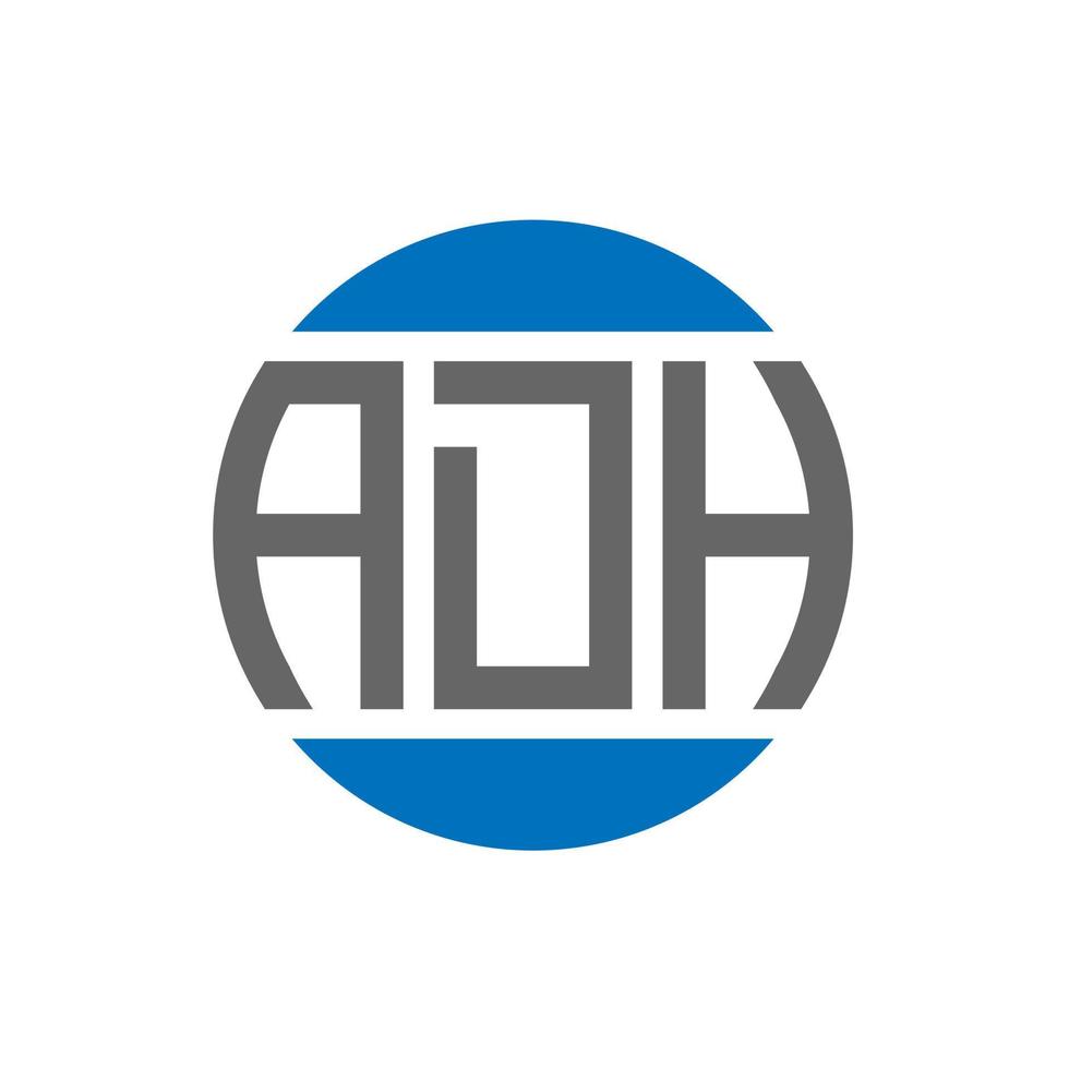 adh-Buchstaben-Logo-Design auf weißem Hintergrund. adh kreatives Initialen-Kreis-Logo-Konzept. adh Briefgestaltung. vektor