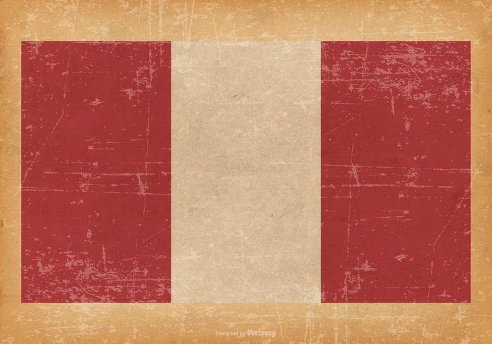 Grunge Flagge von Peru vektor