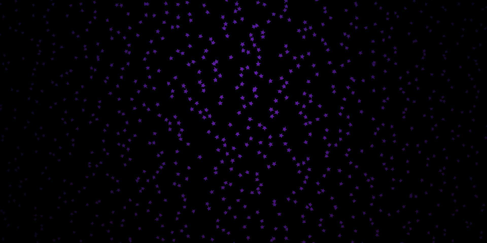 dunkelviolettes Vektormuster mit abstrakten Sternen. vektor
