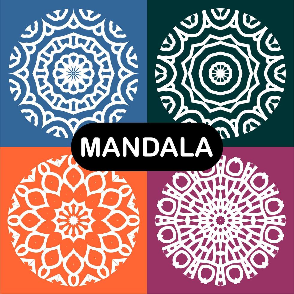 Vektor-Mandala-Set. Vorlagen für die Gestaltung vektor