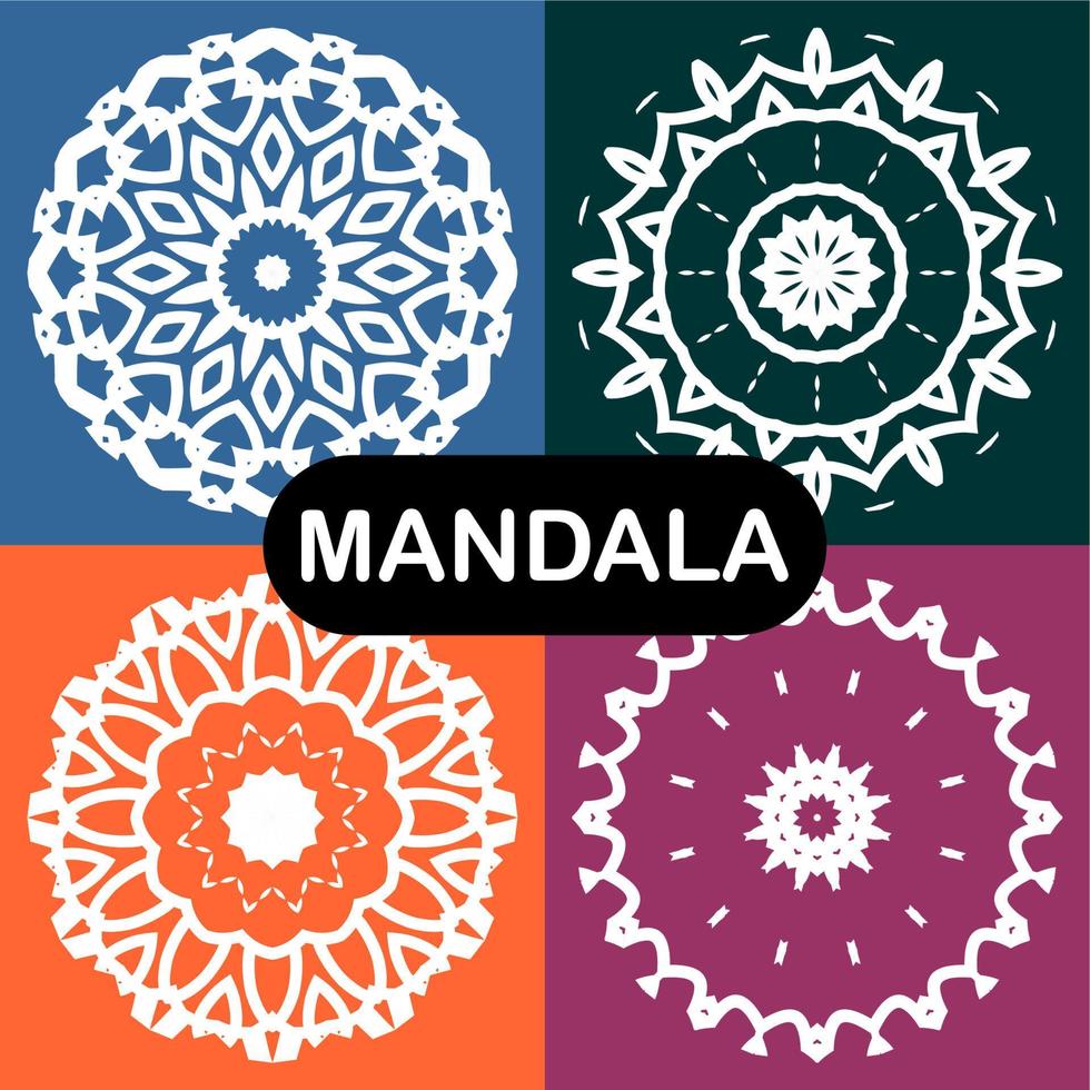 Vektor-Mandala-Set. Vorlagen für die Gestaltung vektor