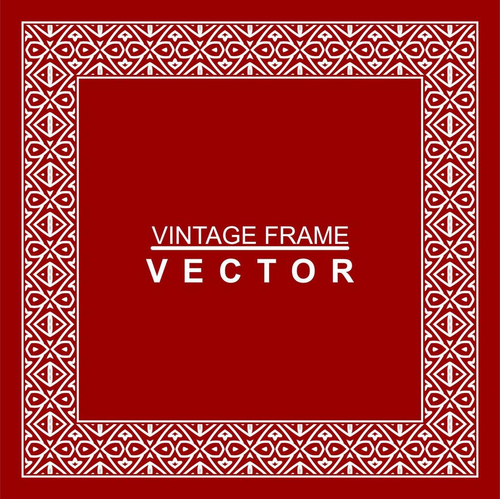vintage ornamentaler vektorrahmen. Vektorillustrationsschablone für Design vektor