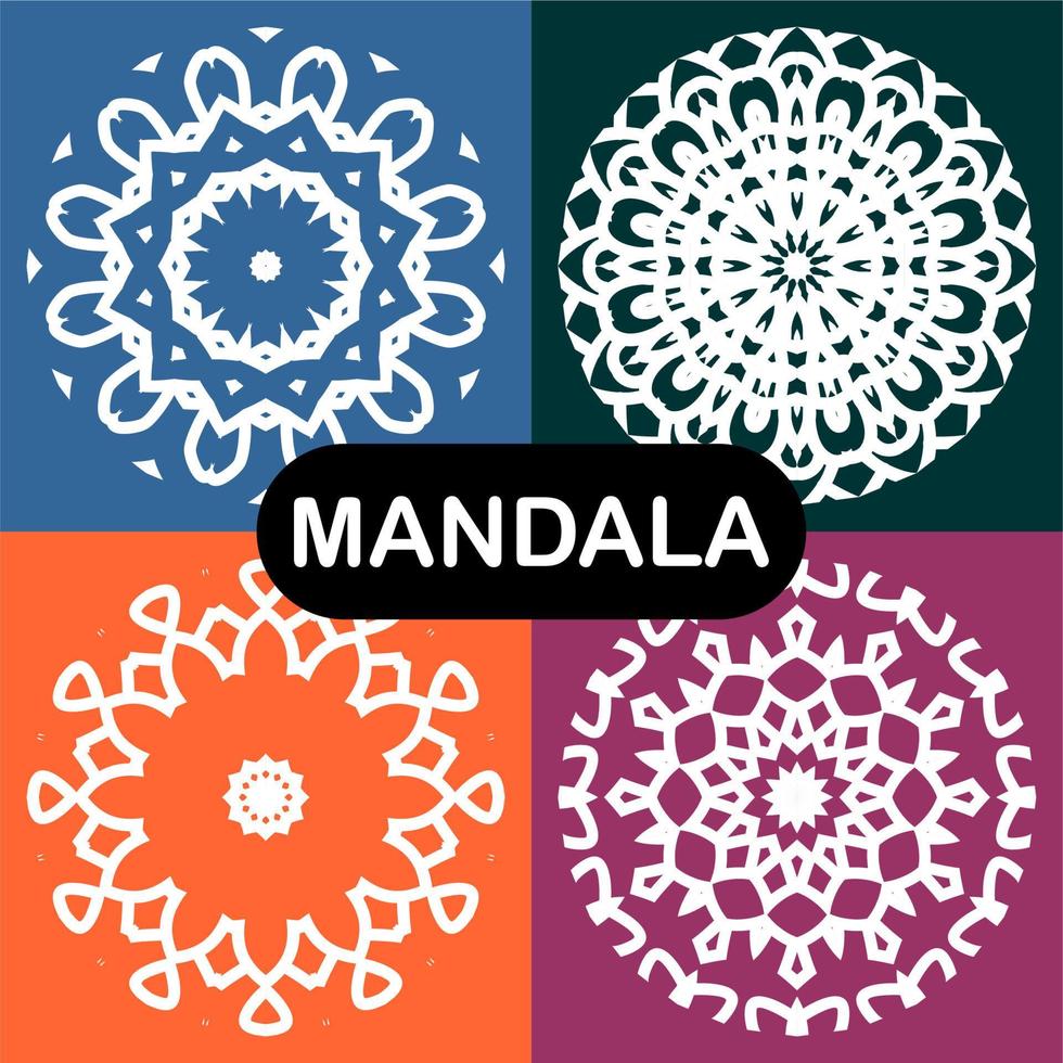 Vektor-Mandala-Set. Vorlagen für die Gestaltung vektor