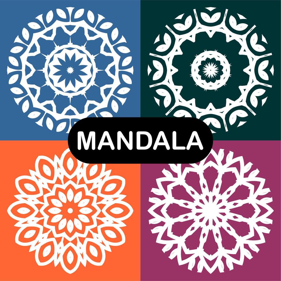 Vektor-Mandala-Set. Vorlagen für die Gestaltung vektor