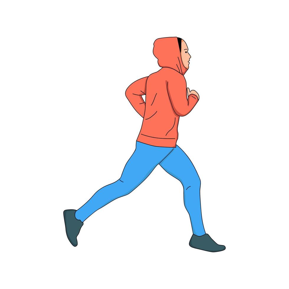 Illustration einer laufenden Person vektor