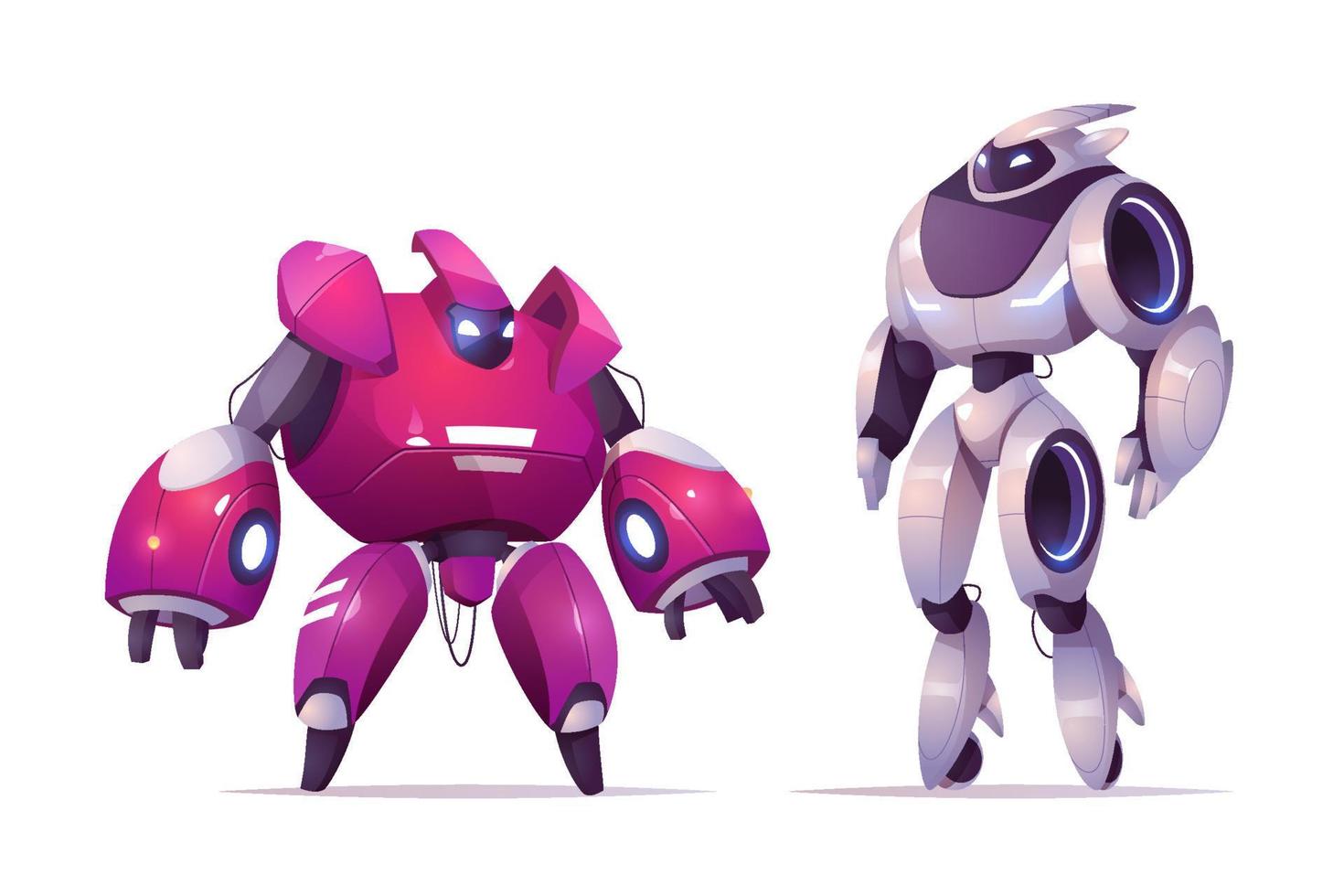 Robotertransformatoren, Robotik und Cyborgs-Krieger vektor
