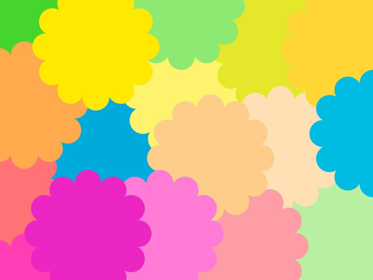 blomma pastell tecknad serie karaktär sömlös mönster bakgrund vektor