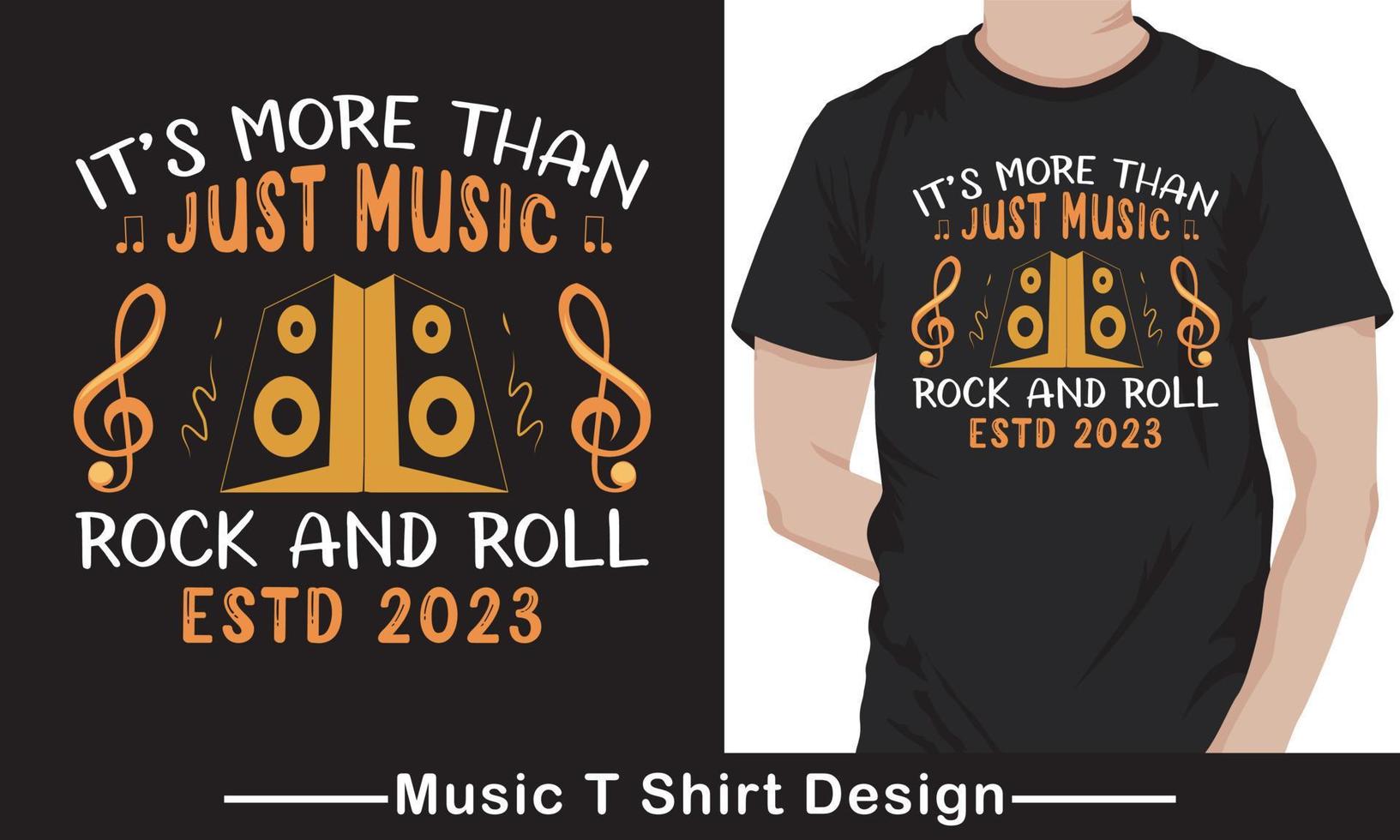 Musik-Typografie-Vektor-T-Shirt-Design. Musik-T-Shirt-Design-Vektor. für T-Shirt-Druck und andere Zwecke. kostenloser Vektor