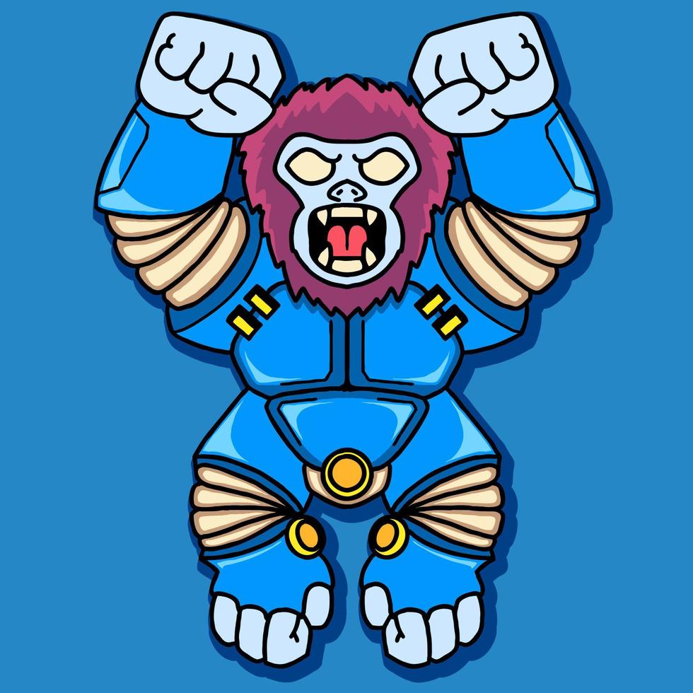 mecha gorilla maskot vektor