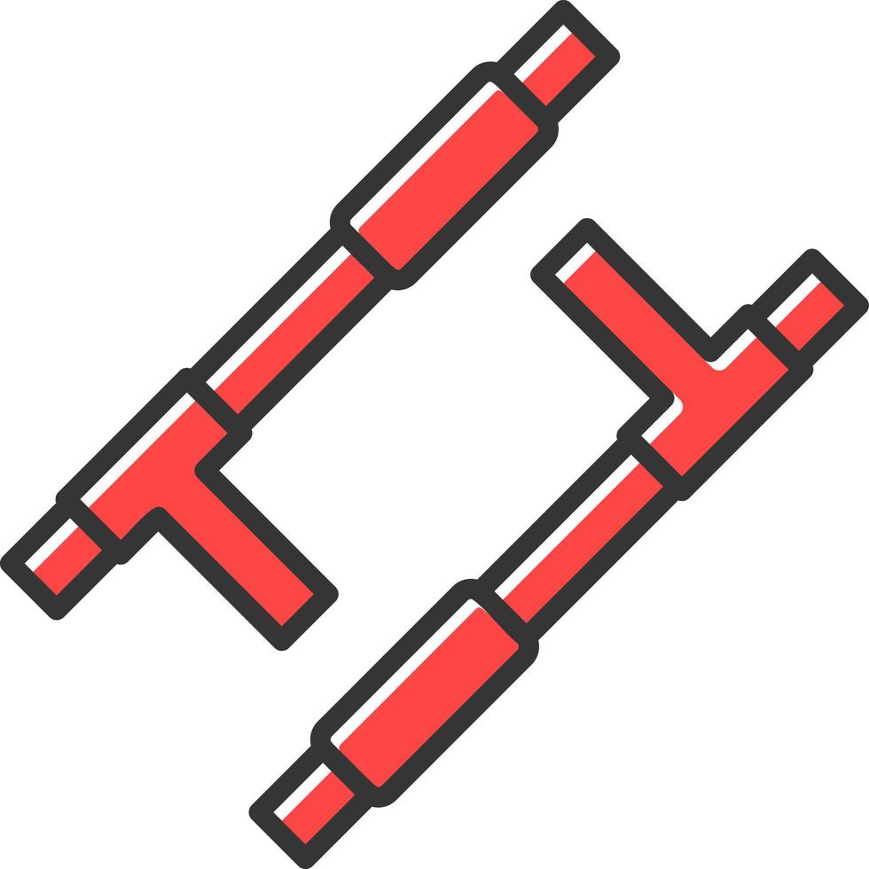 Tonfa kreatives Icon-Design vektor