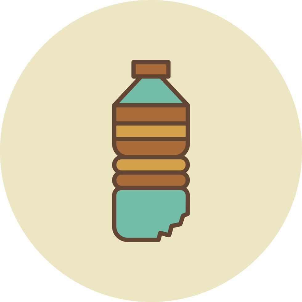 Wasserflasche kreatives Icon-Design vektor