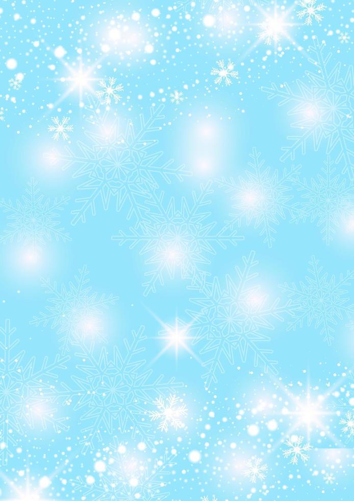 jul bakgrund med snöflinga design vektor
