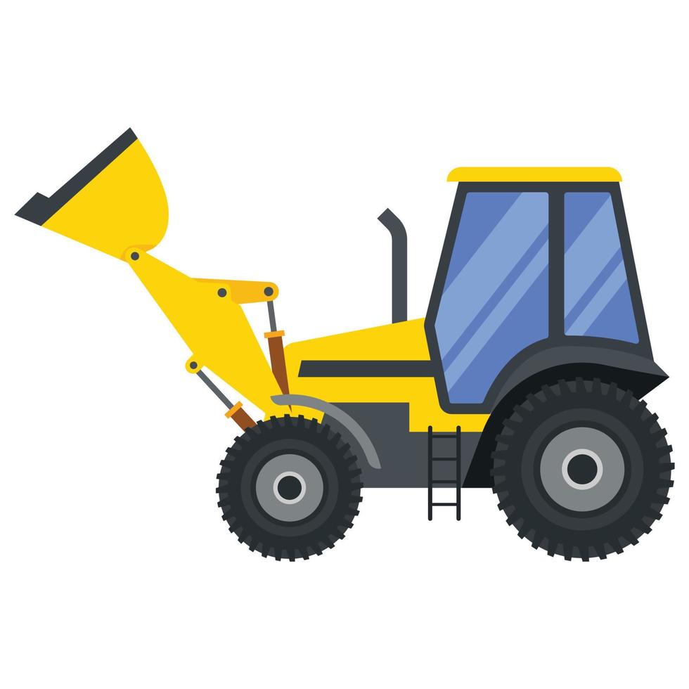 illustration för konstruktion maskineri fordon bulldozer. vektor