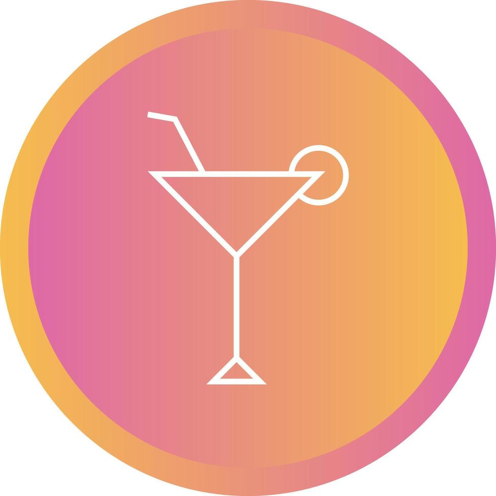 einzigartiges Symbol für die Vektorlinie des Cocktailglases vektor