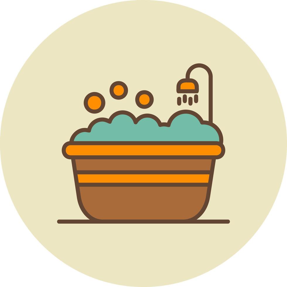 Badewanne kreatives Icon-Design vektor