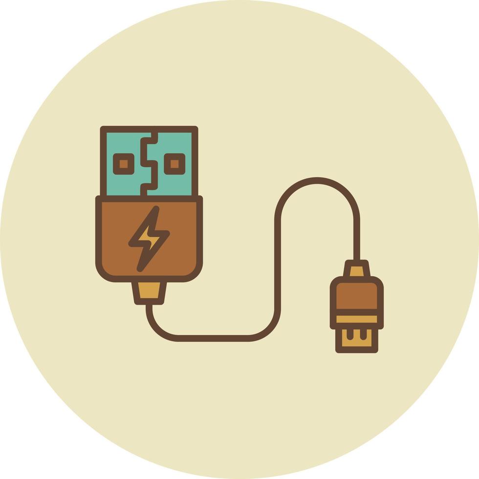 USB-Kabel kreatives Icon-Design vektor