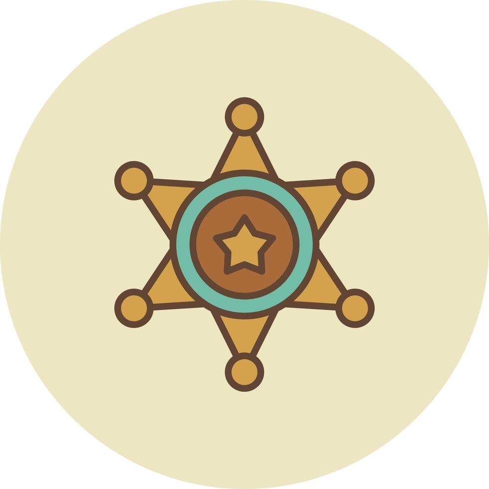 sheriff kreativ ikon design vektor
