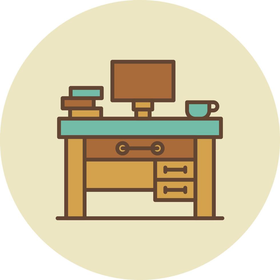 Schreibtisch kreatives Icon-Design vektor