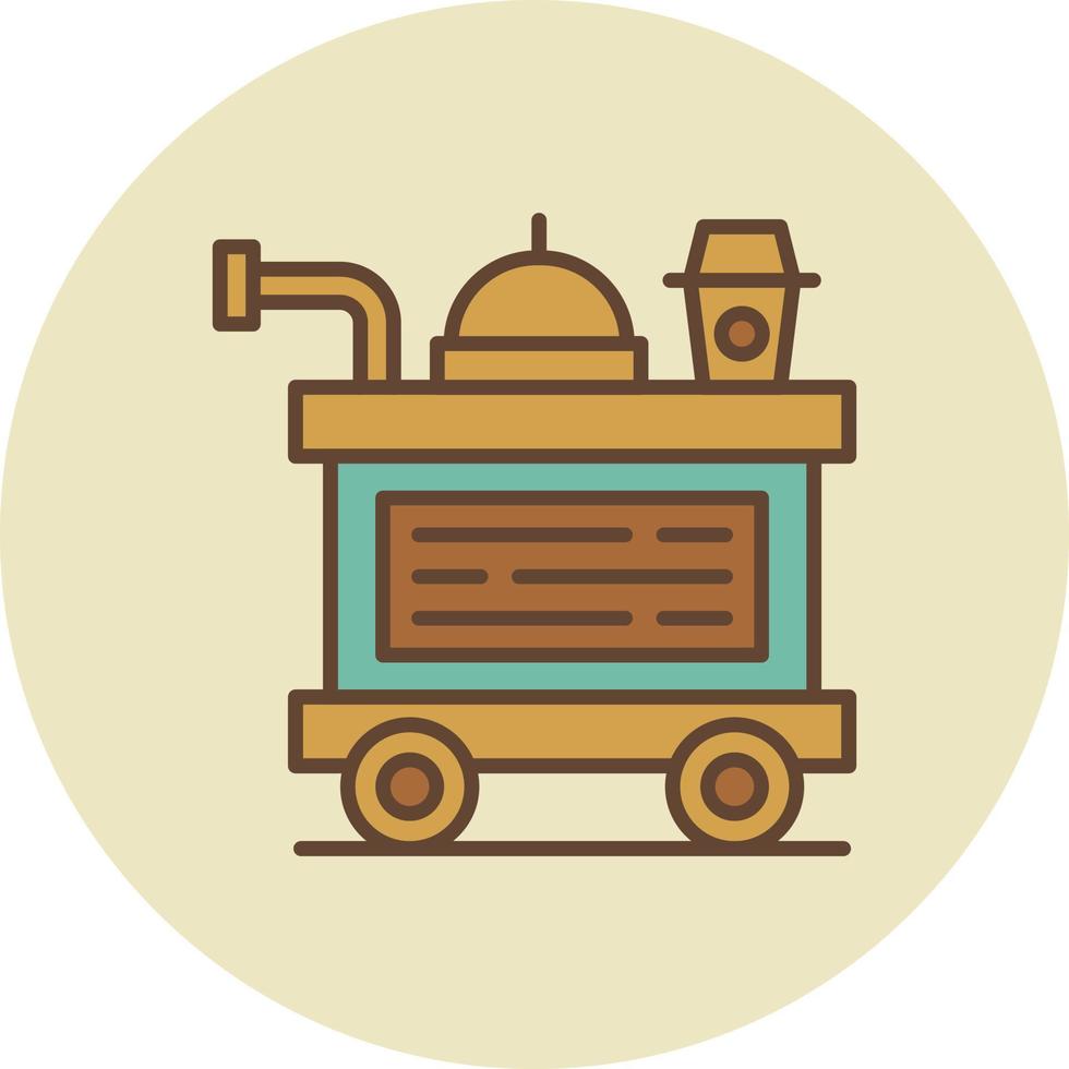 Food Trolley kreatives Icon-Design vektor