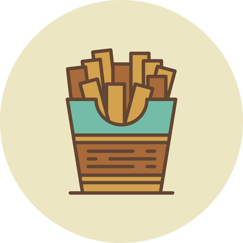 Pommes Frites kreatives Icon-Design vektor