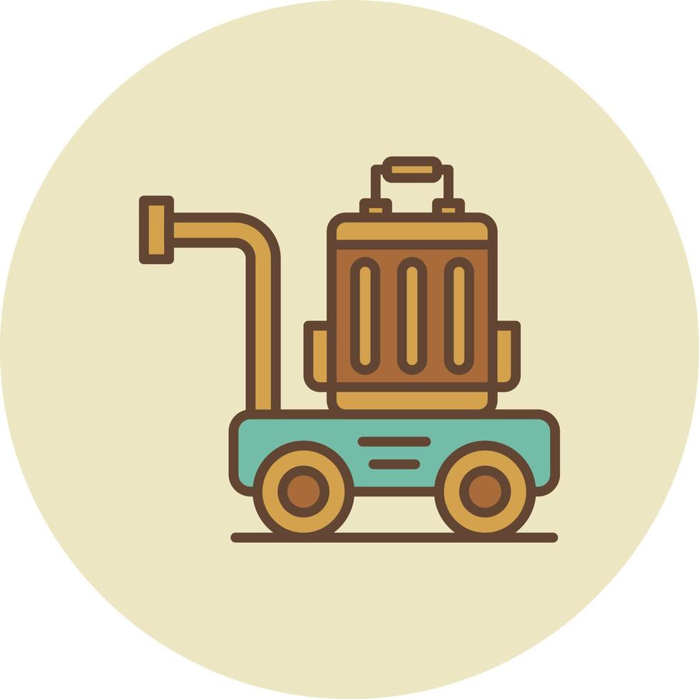 Gepäckwagen kreatives Icon-Design vektor