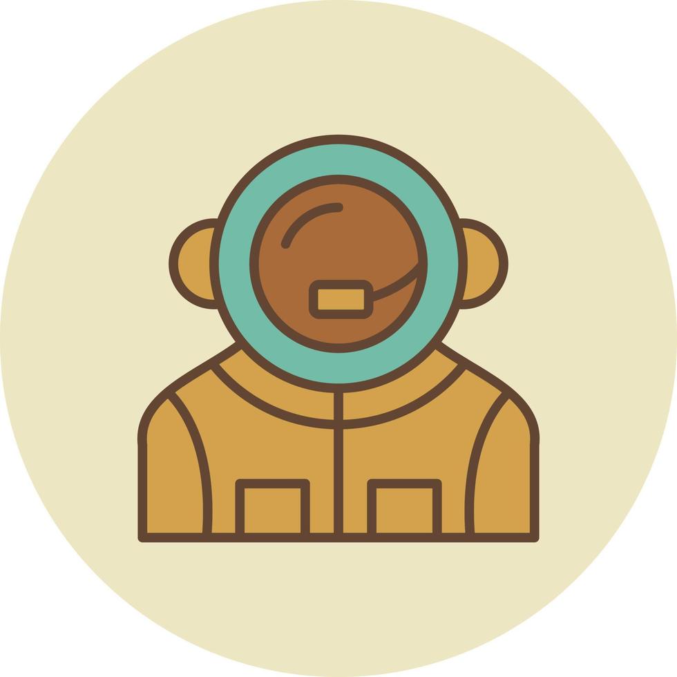 kreatives Icon-Design des Astronauten vektor