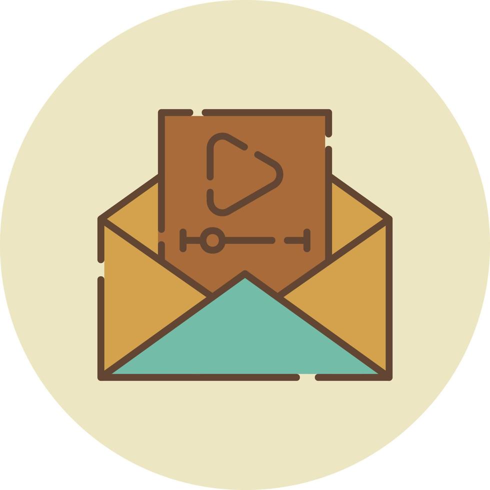 kreatives Icon-Design für Video-E-Mails vektor